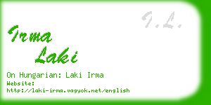 irma laki business card